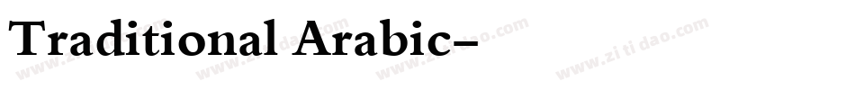 Traditional Arabic字体转换